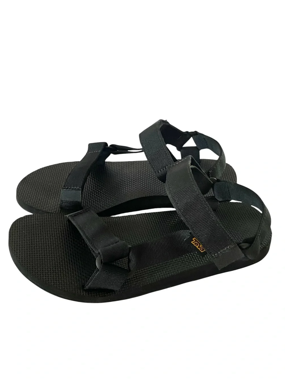 Teva Men’s Universal Sandals Size 9 Solid Black Outdoor Water Utilitarian